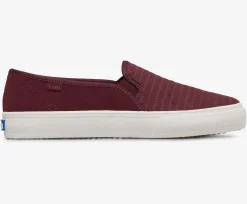 Double Decker Emboss Suede Slip On Sneaker