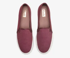 Double Decker Emboss Suede Slip On Sneaker