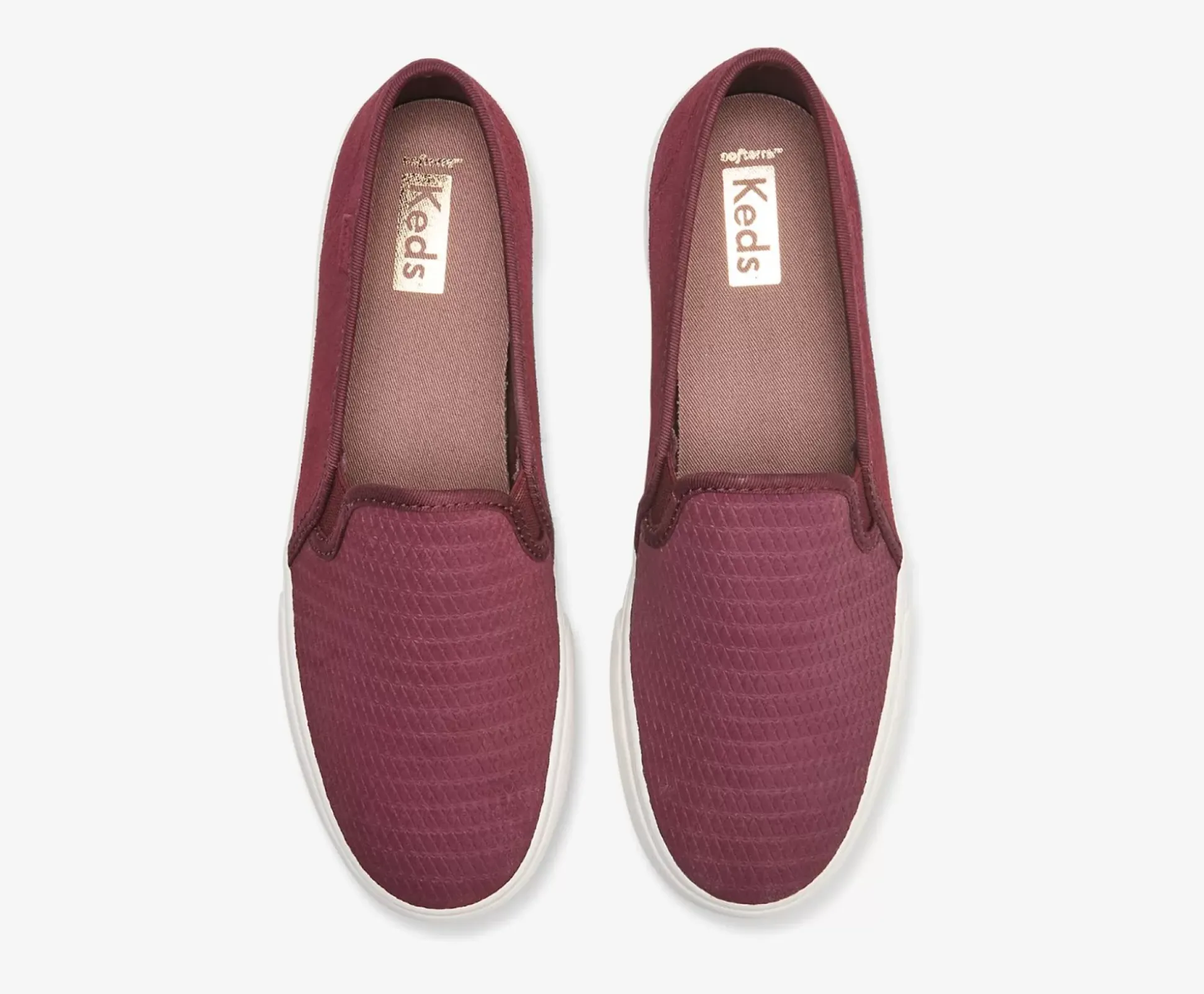 Double Decker Emboss Suede Slip On Sneaker