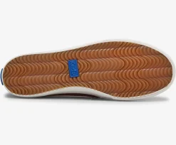 Double Decker Emboss Suede Slip On Sneaker